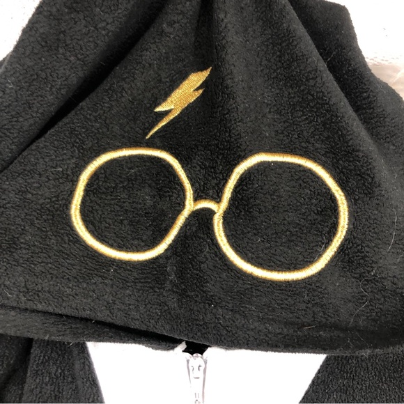 Harry Potter Gryffindor House Adult Hooded onesie Pajamas w/Scarf SZ S - Picture 7 of 10